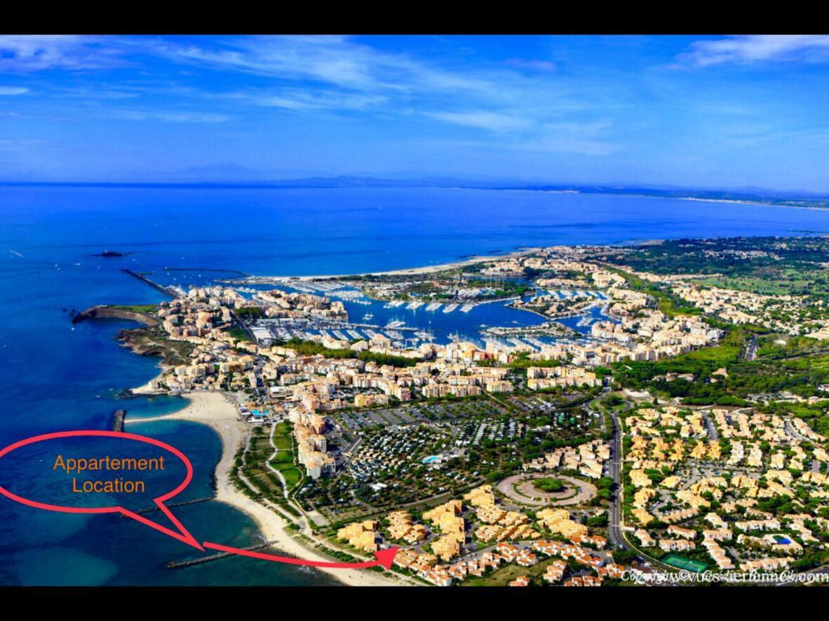 Residence Le Neptuna T2 Direct Plage Wifi Clim Agde Eksteriør bilde